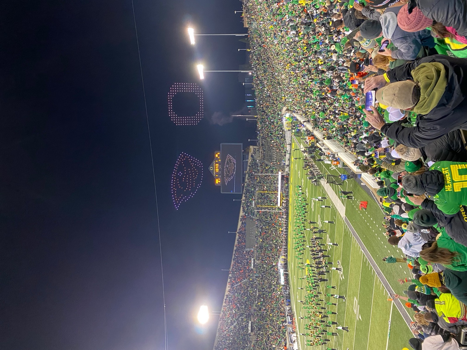 Autzen Stadium drone show