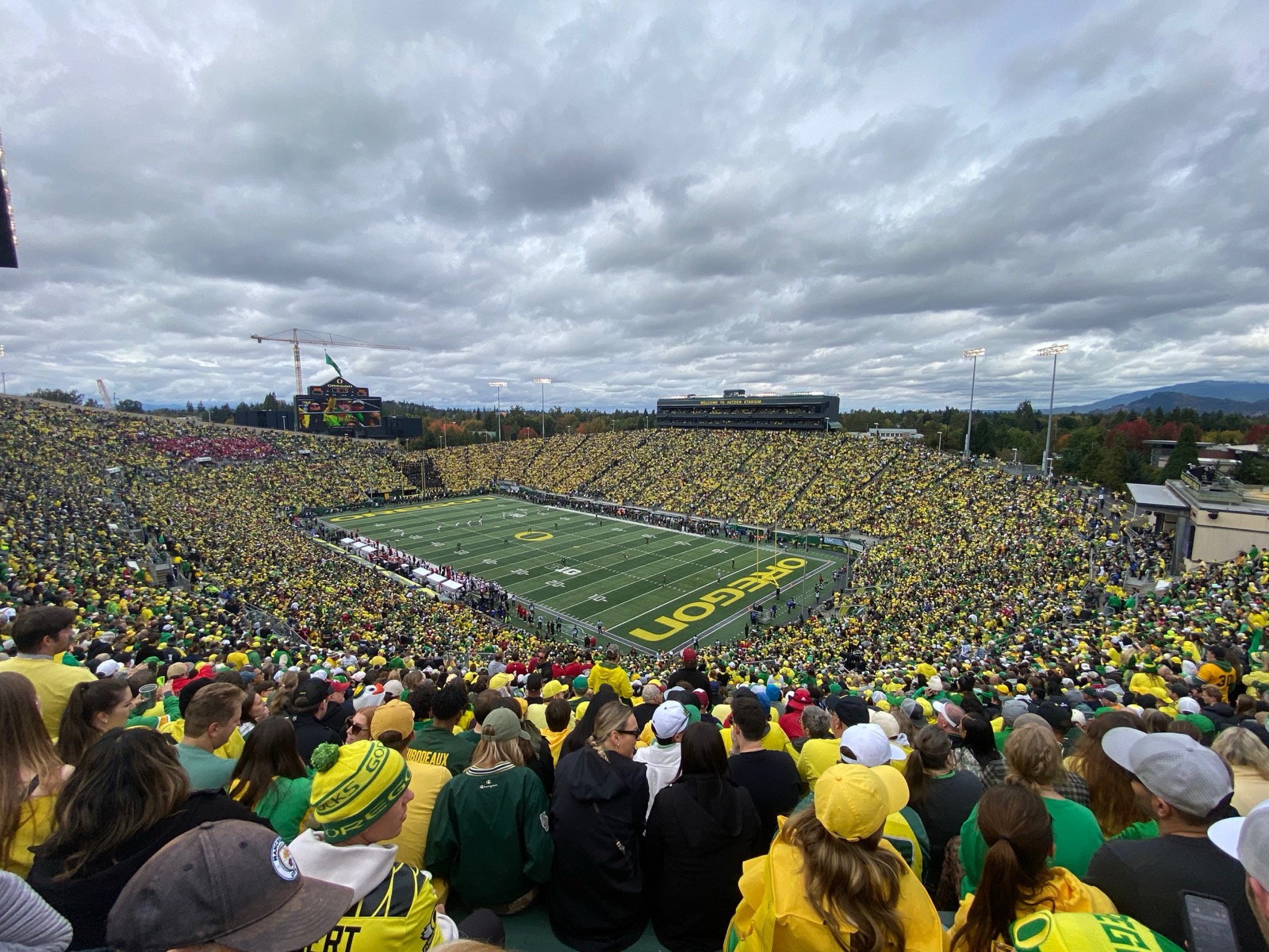 Sunset over Autzen Stadium